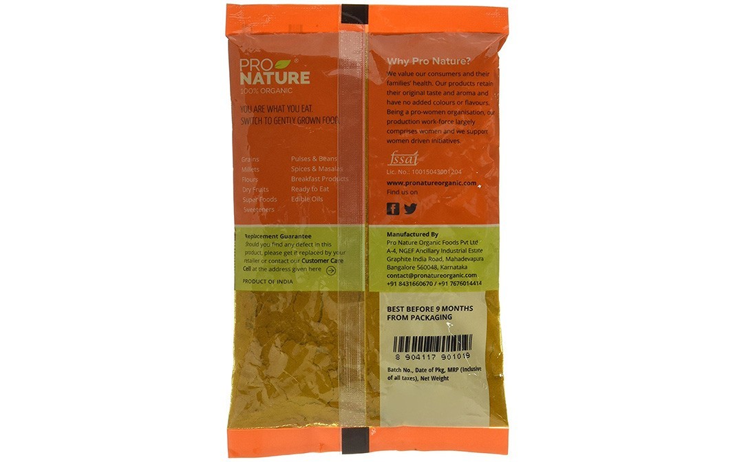 Pro Nature Organic Turmeric Powder    Pack  100 grams